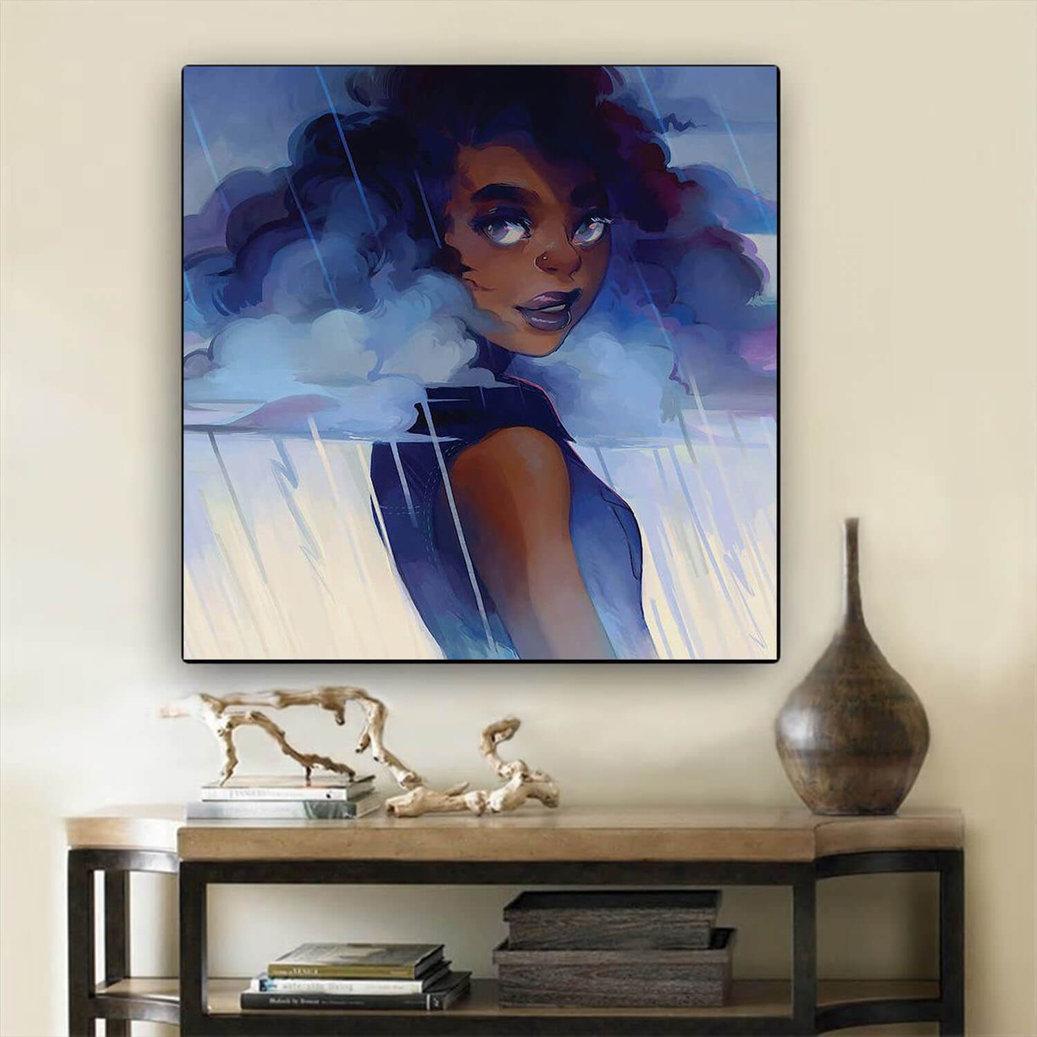 African Canvas Art African American Girl Afrocentric Home Decor