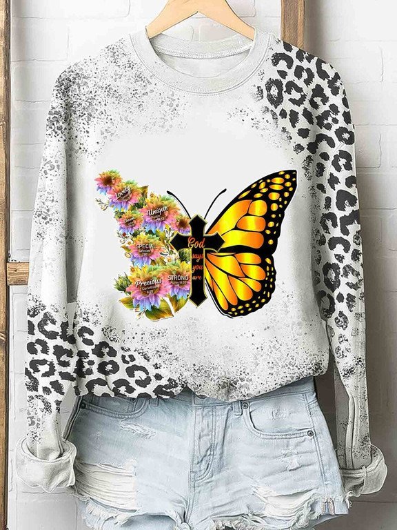 Faith Butterfly Tshirt 3D Hoodie – Leopard Funny Shirt All Over Print For Girls Women