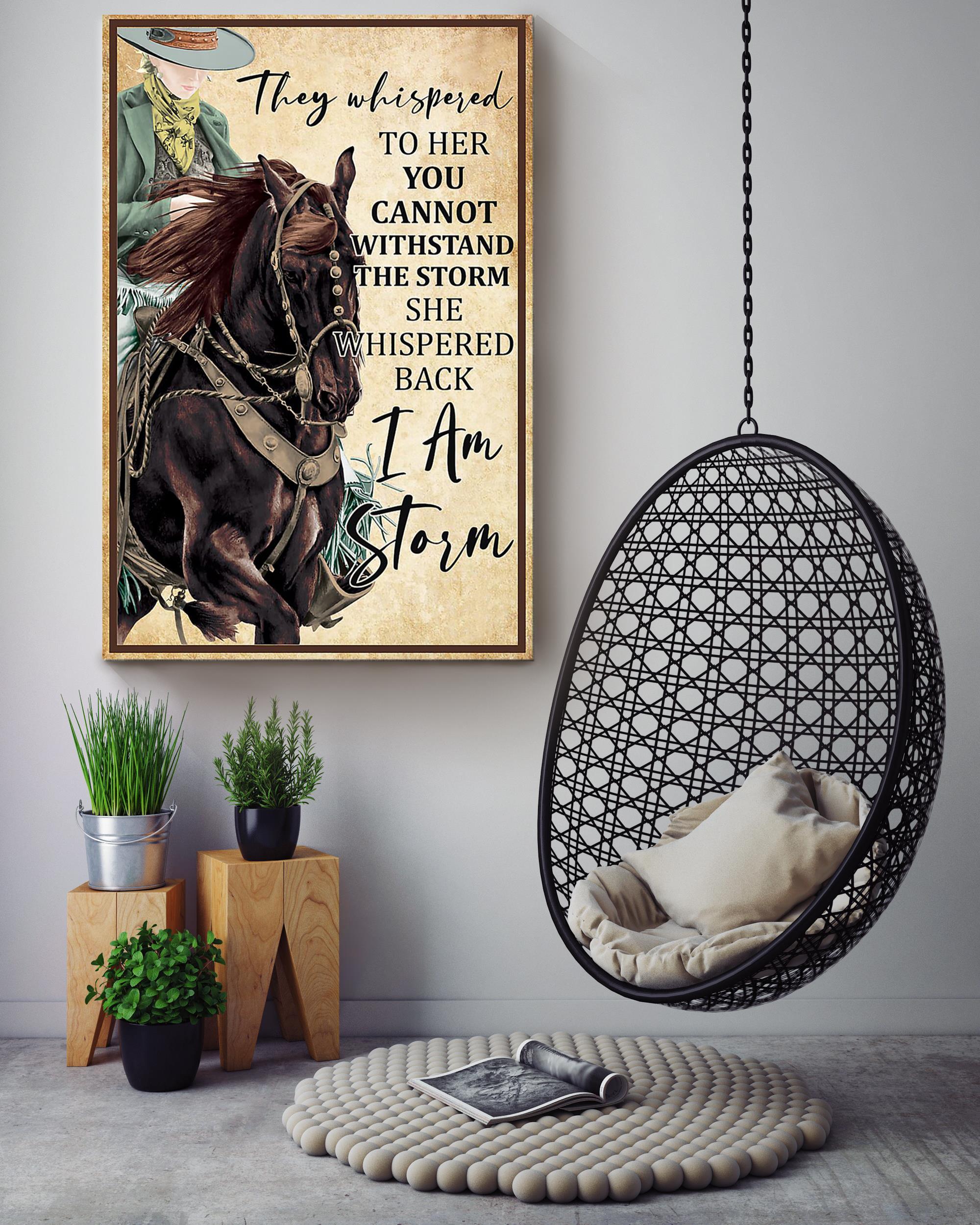They Whispered To Her Inspirational Horse Quotes Poster For Cowgirl ...
