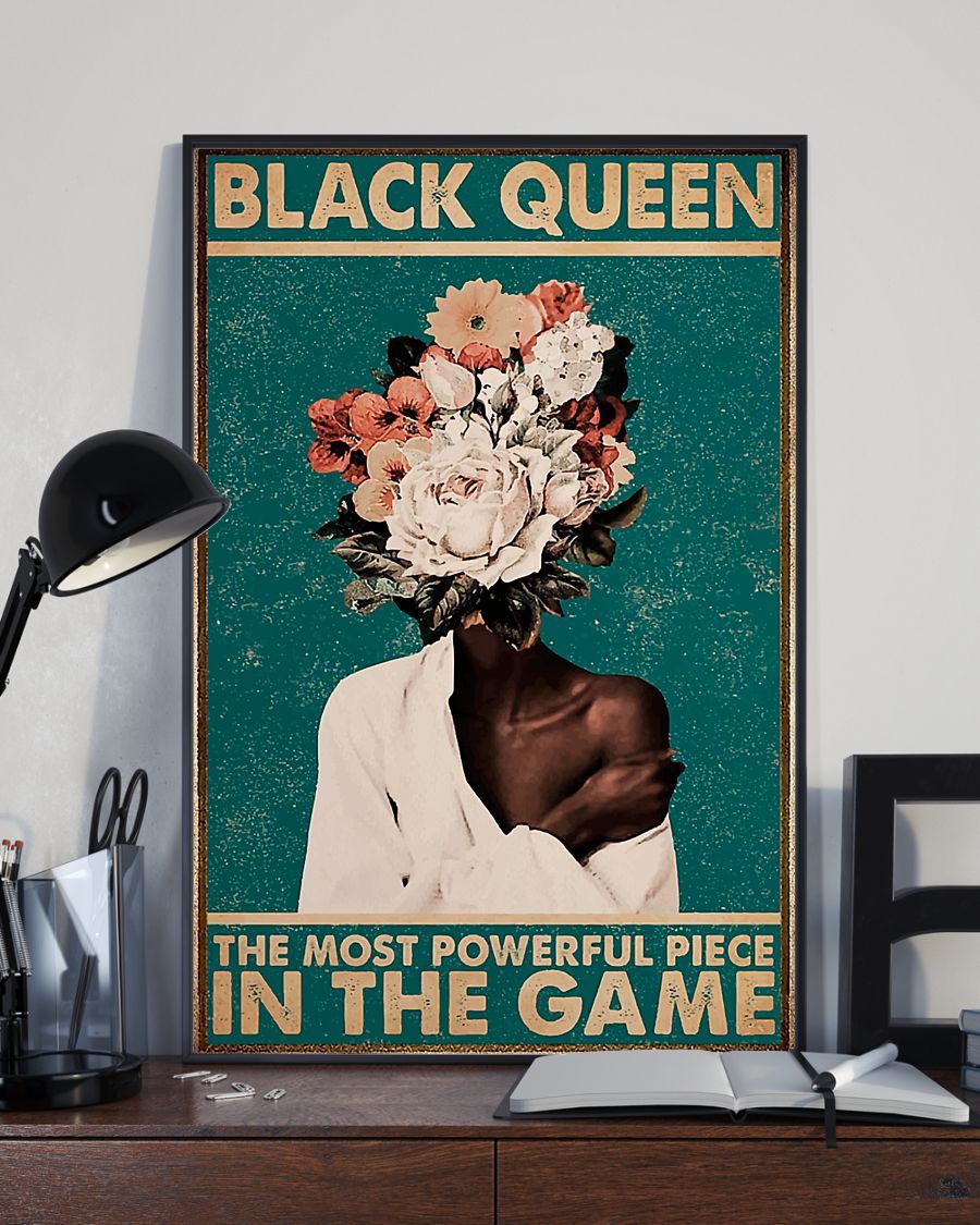 African – Black Art – Black Queen In The Game – Black Art Vertical Canvas And Poster | Wall Decor Visual Art