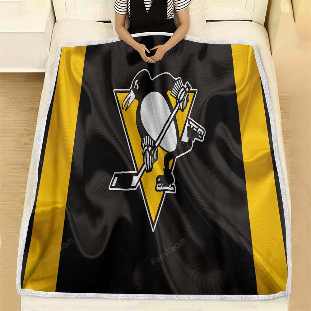 Pittsburgh Penguins Hd Wallpaper Fleece Blanket – Soft Blanket, Warm Blanket