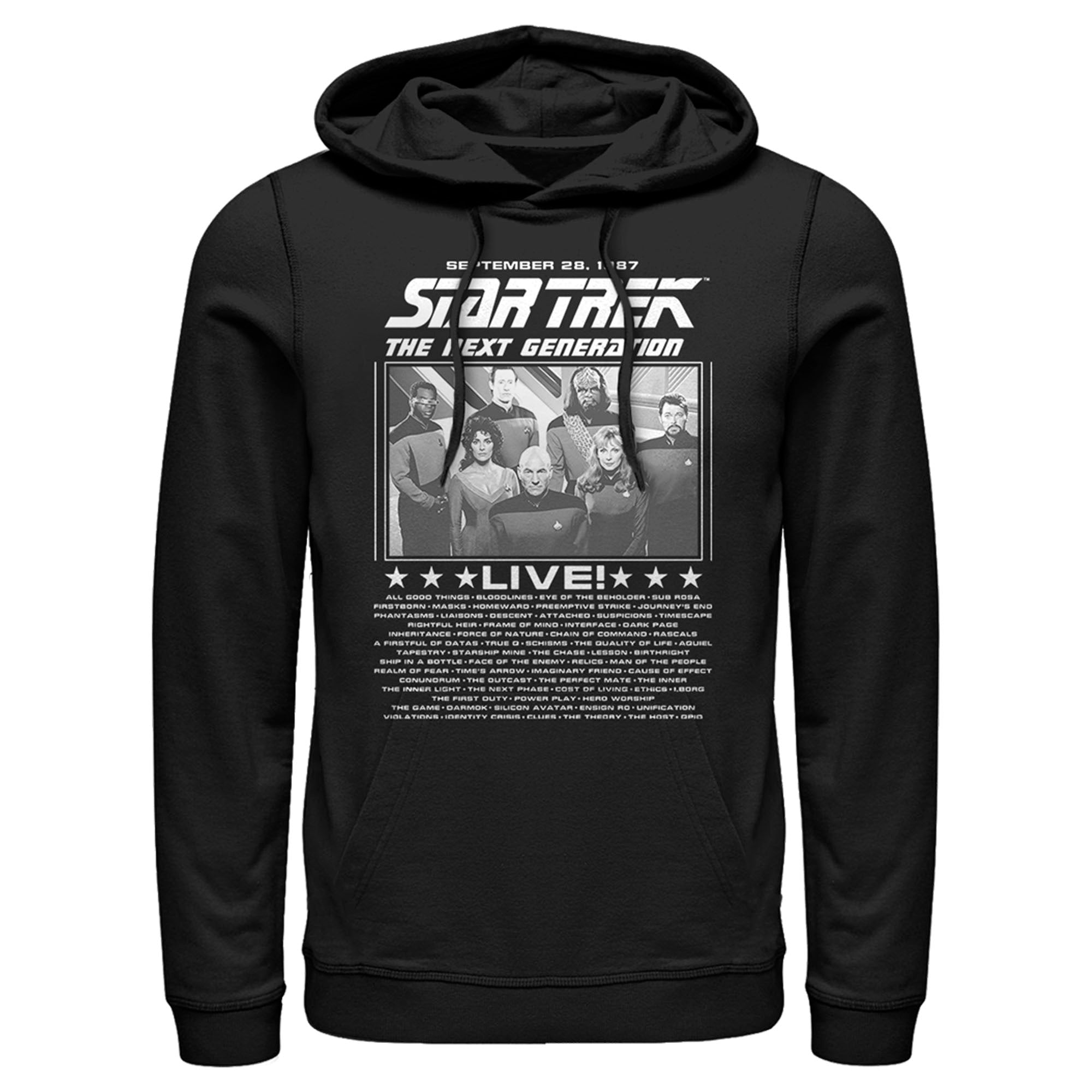 Men’S Star Trek: The Next Generation Concert Poster Pull Over Hoodie