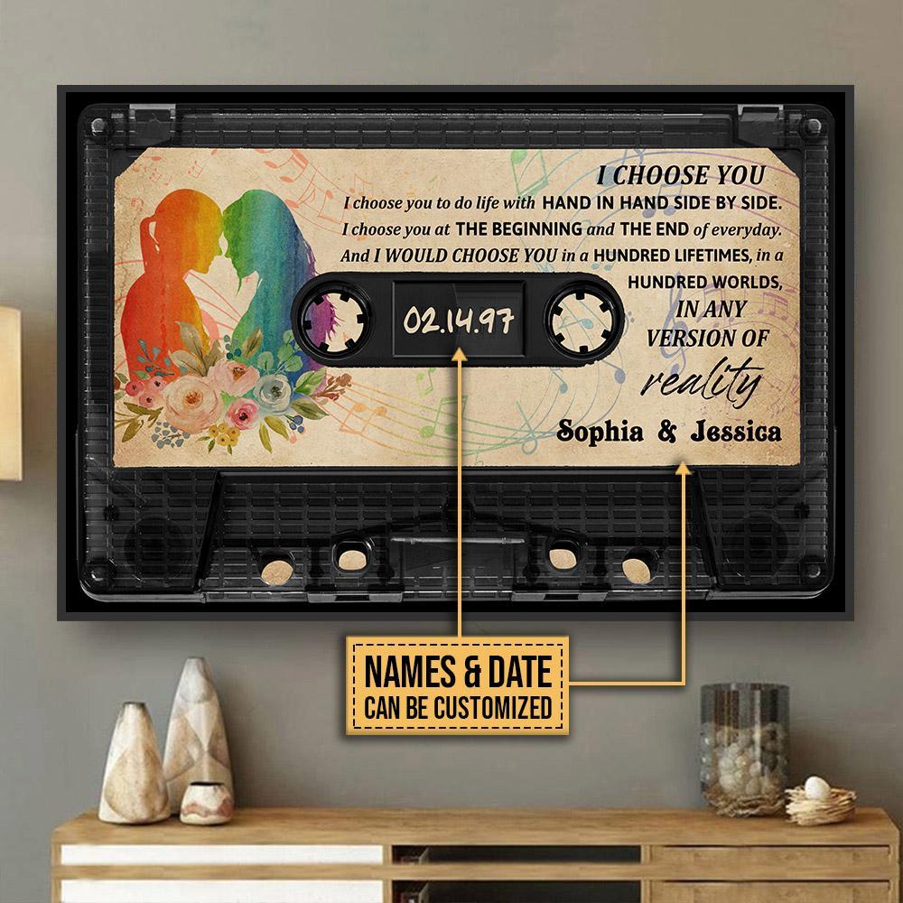 Aeticon Gifts Personalized Pride Female I Choose You Canvas Mom Dad Gift Home Decor