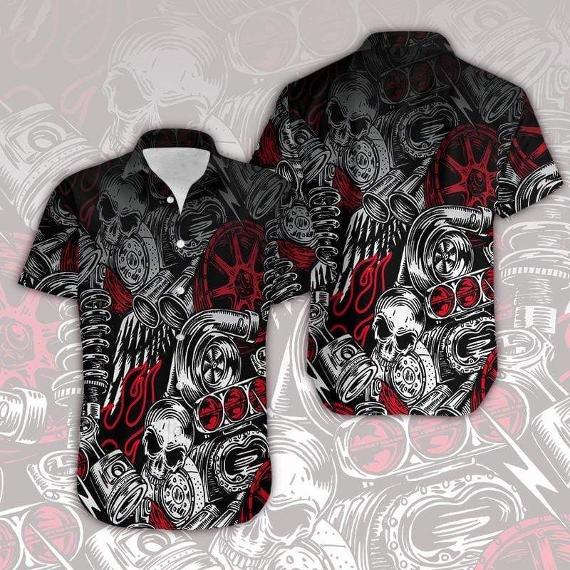 Shop From 1000 Unique Hawaii Aloha Shirts Motorbike Skull Art Ha107252