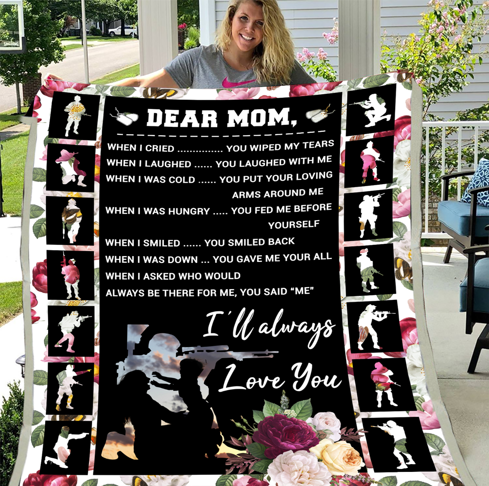 Veterans Gift For Mom Fleece Blanket