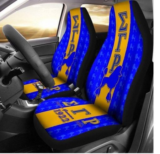 Sigma Gamma Rho 1922 Poodle Background Car Seat Cover