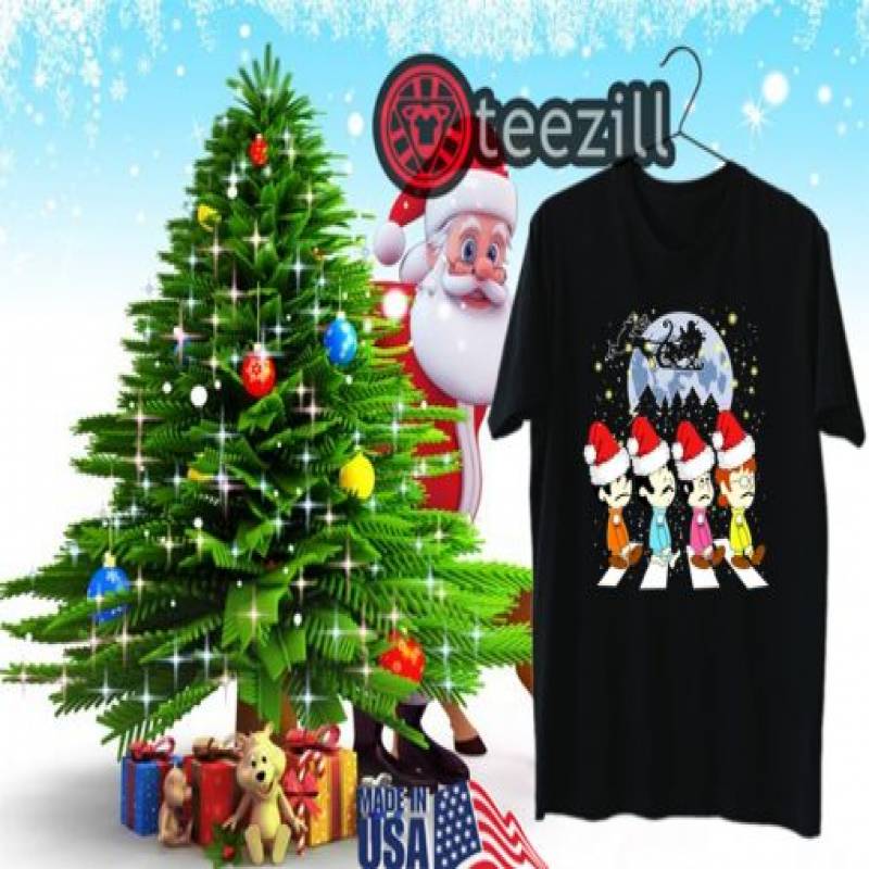 Merry Christmas The Beatles Crossing Street Christmas Shirt