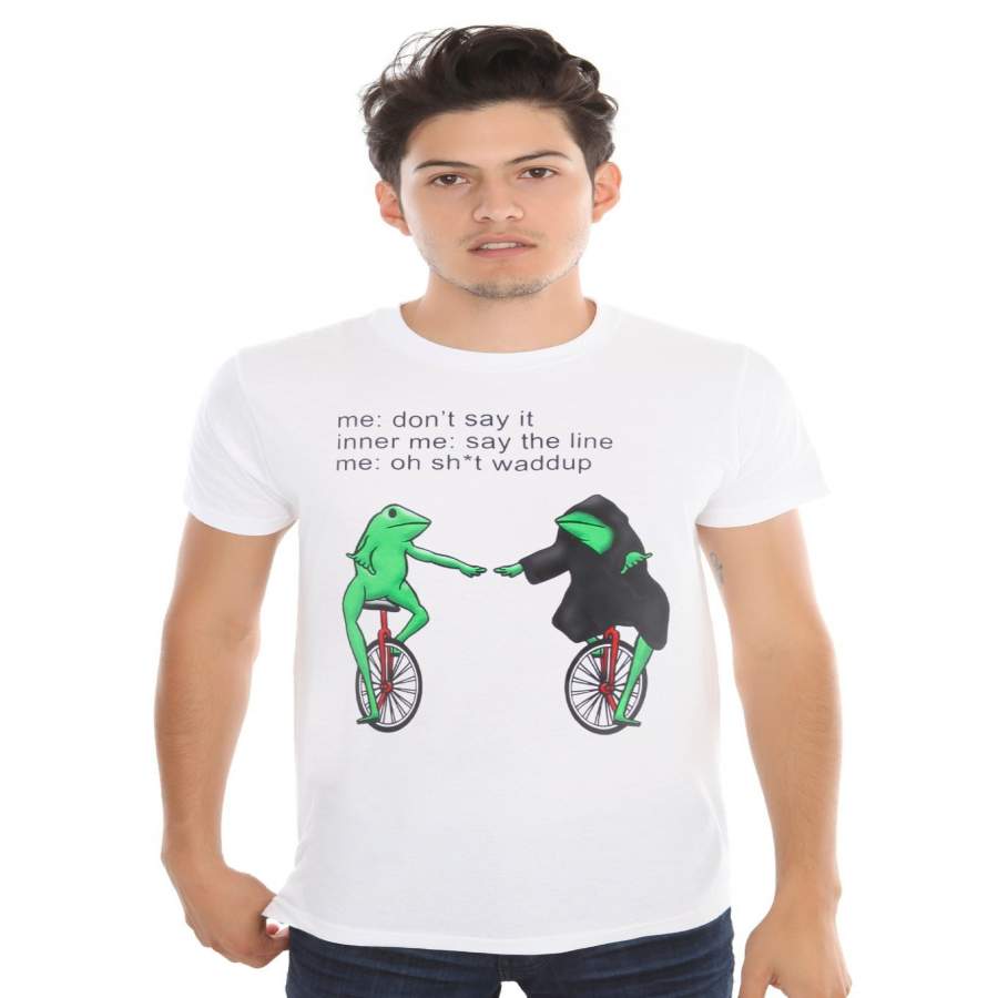 Fashion Men’s Summer T-Shirt INNER FROG MONOLOGUE T-SHIRT Funny T-shirt Men’s Personality T-shirt