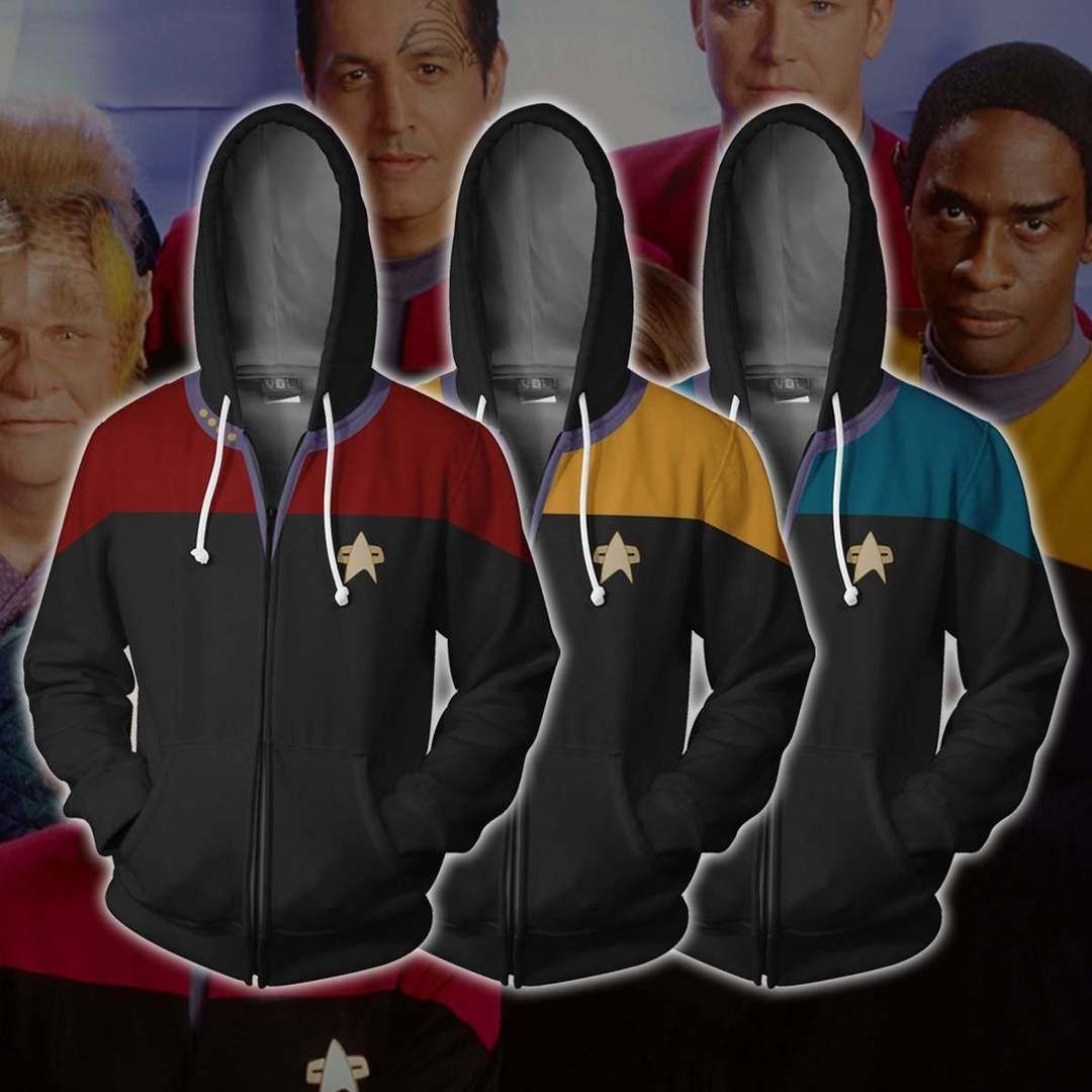 Star Trek Voyager Uniform Zip Up Hoodie