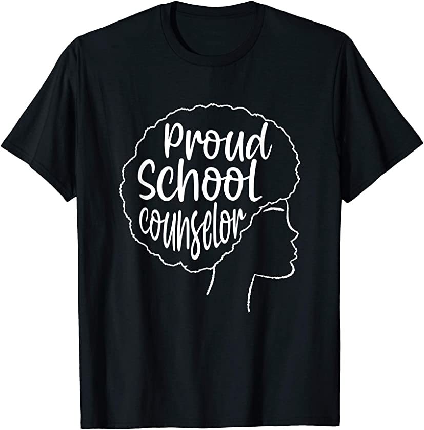 Proud School Counselor African American Education Apparel T-Shirt