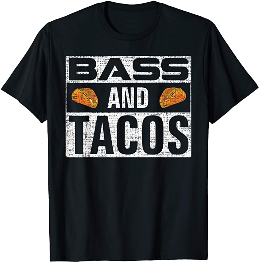 Vintage Bass and Tacos Funny Orchestra Player Gift T-Shirt