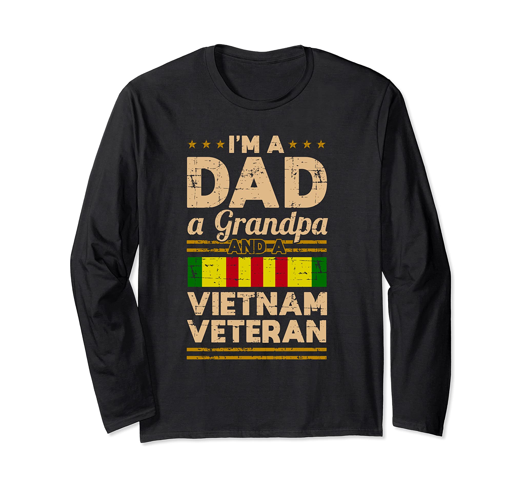 Dad Grandpa Vietnam Veteran Vintage Long Sleeve Shirt Gift