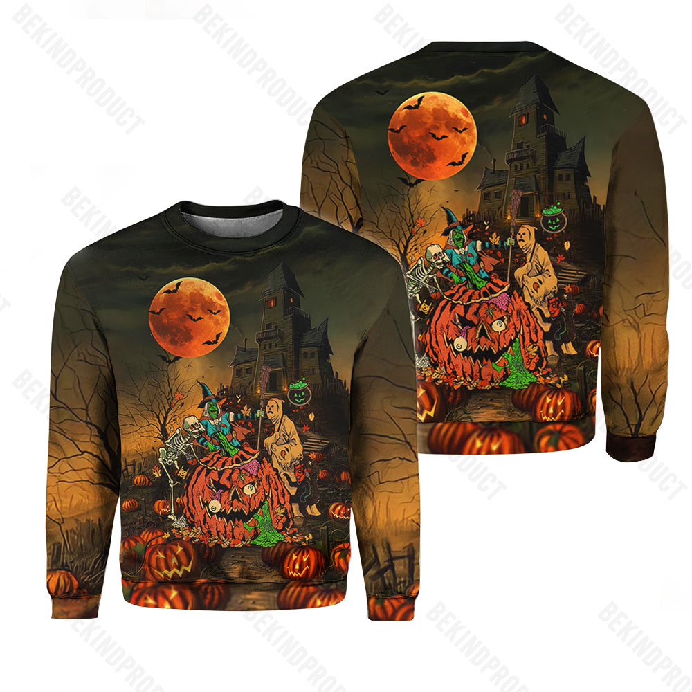 Halloween Screaming Crewneck Sweatshirt All Over Print Sweatshirt For Women Sweatshirt For Men Swn1085