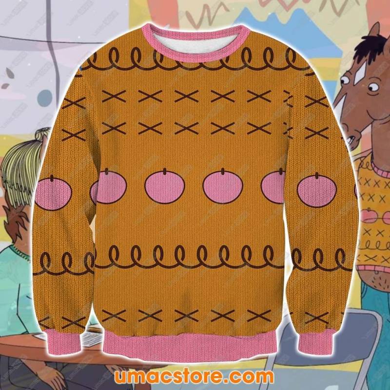 Bojack Horseman 2 Styles 3D Print Ugly Christmas Sweatshirt