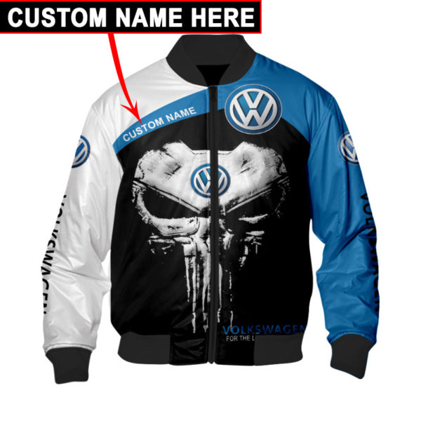 Custom Name Bomber Jacket Volkswagen, Volkswagen 3D Spring Autumn, Mens Casual Jacket, Car Sports Wg85