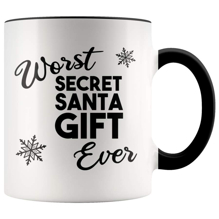 Worst Secret Santa Gift Ever Mug Funny Christmas Gift Exchange Idea Under $20 White Elephant Coffee Cup Holiday Mugs with Sayings Coworker Gifts