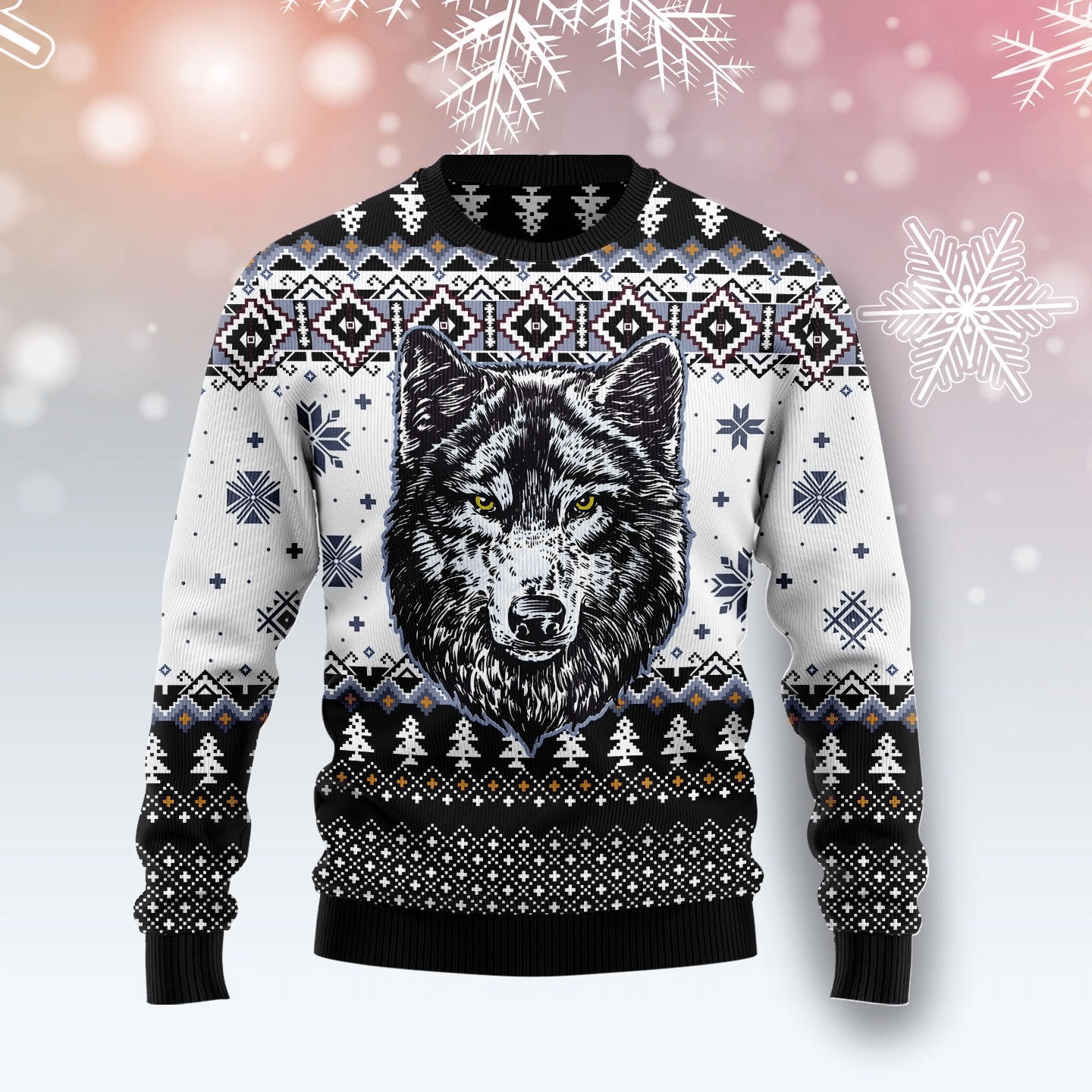 Awesome Wolf Christmas Ugly Sweater