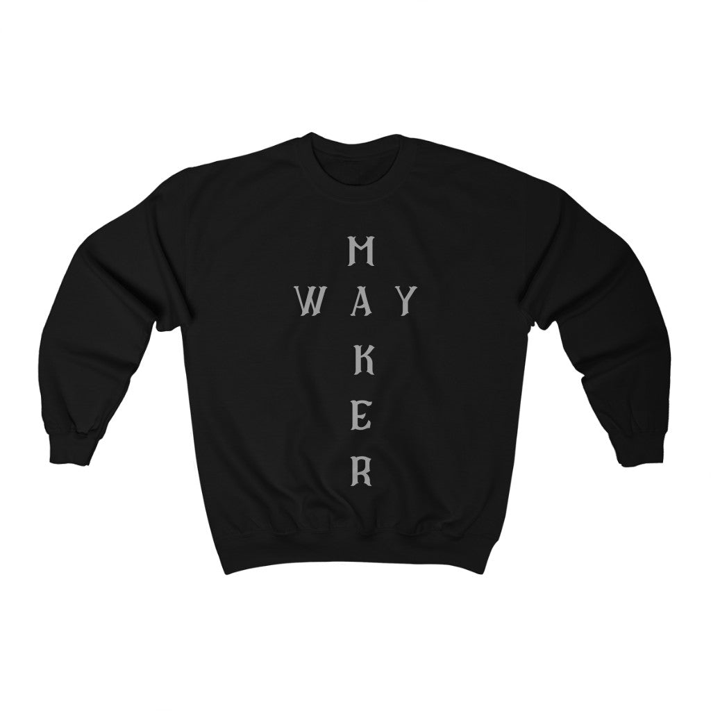 Trendy Christian Sweatshirt, Black Christian Sweatshirt, Sweatshirt With Scriptures, Way Maker Sweatshirt