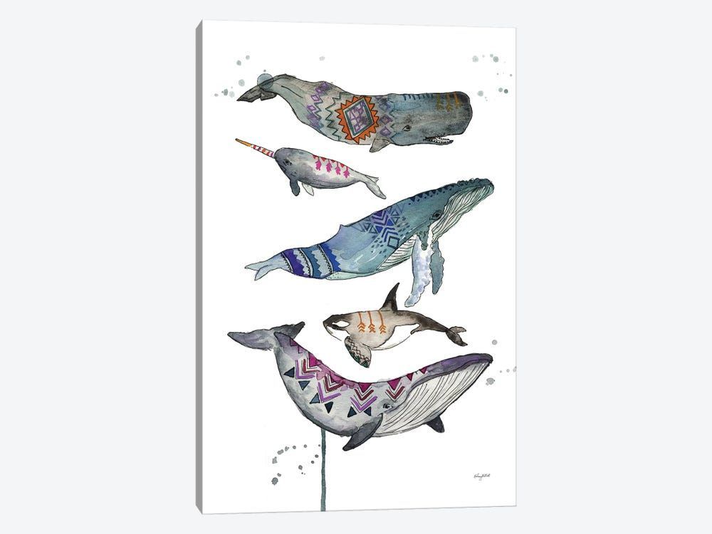 Tribal Whales Canvas Poster 8″x12″ 12×18″ 18″x26″ 24″x36″ 30″x45″