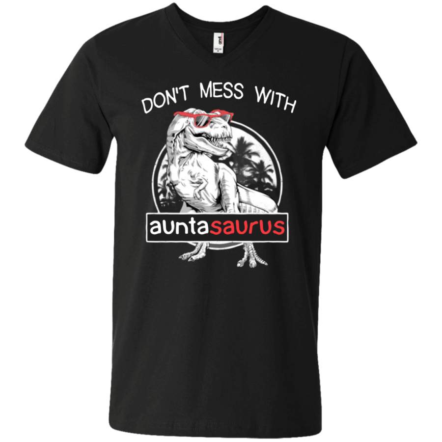 AGR Don’t mess with auntasaurus you’ll get jurasskicked V-Neck T-Shirt