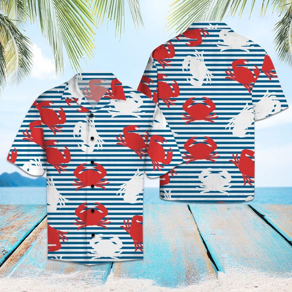 Amazing Crab Aloha Hawaiian Shirt Colorful Short Sleeve Summer Beach Casual Shirt For Men And Women