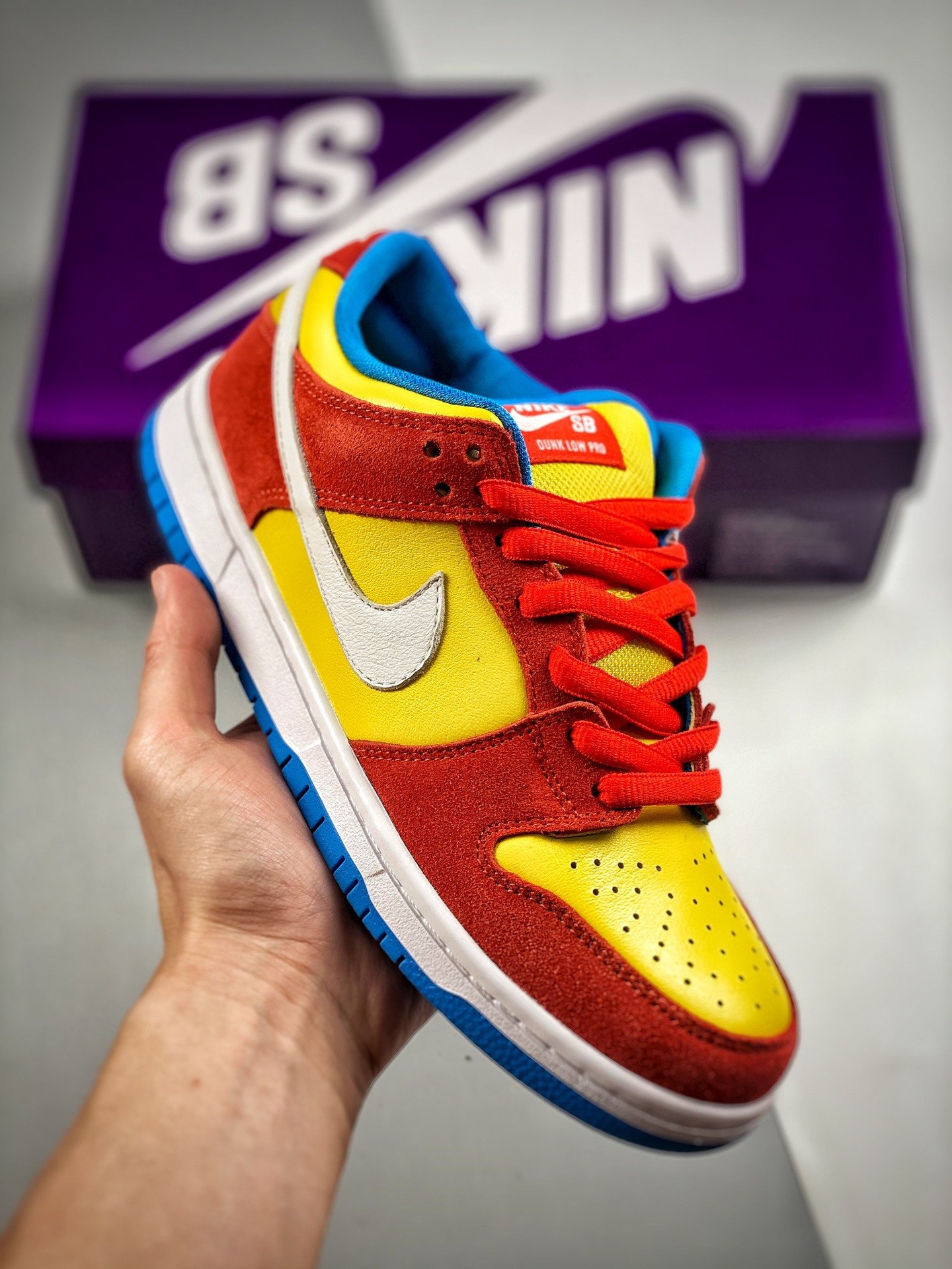 Nike SB Dunk Low Bart Simpson Habanero RedWhite-Blue Hero 5339125