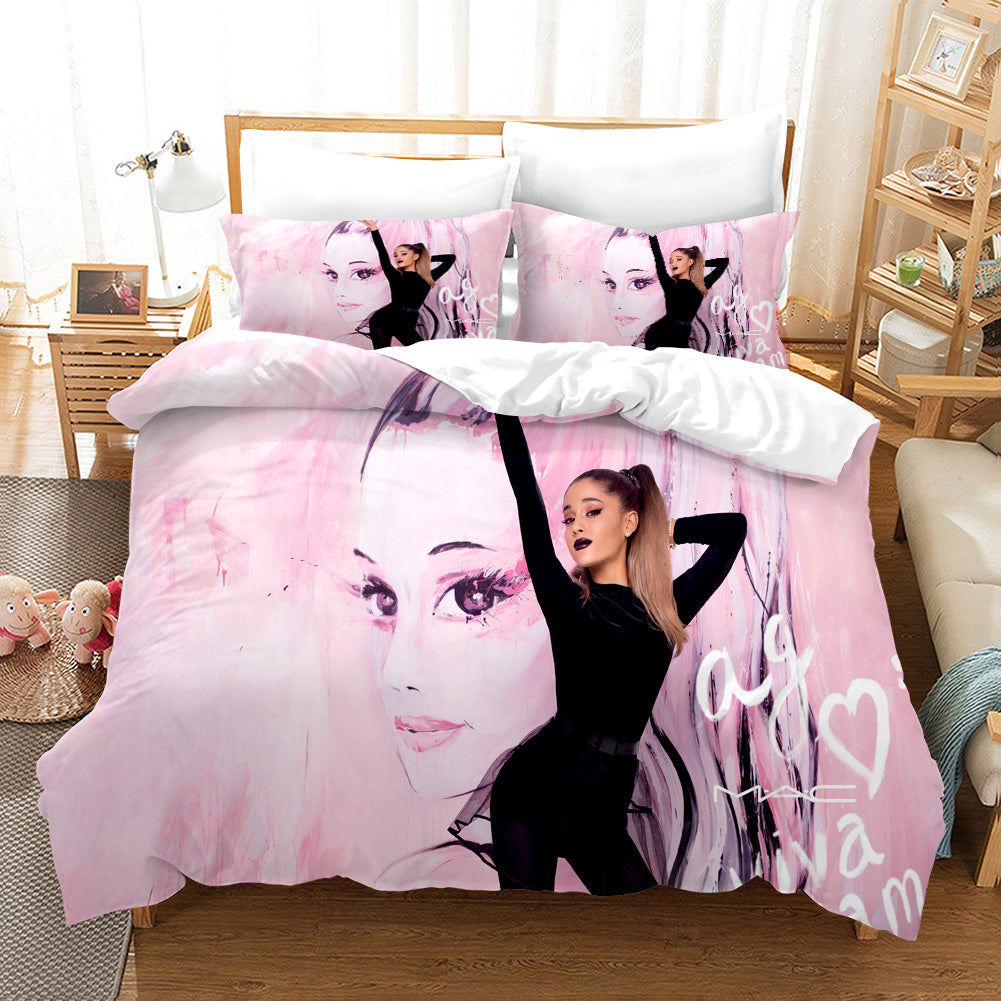 3D Singer Star Ariana Grande Quilt Cover Set Bedding Set Duvet Cover Pillowcases Wj 1728