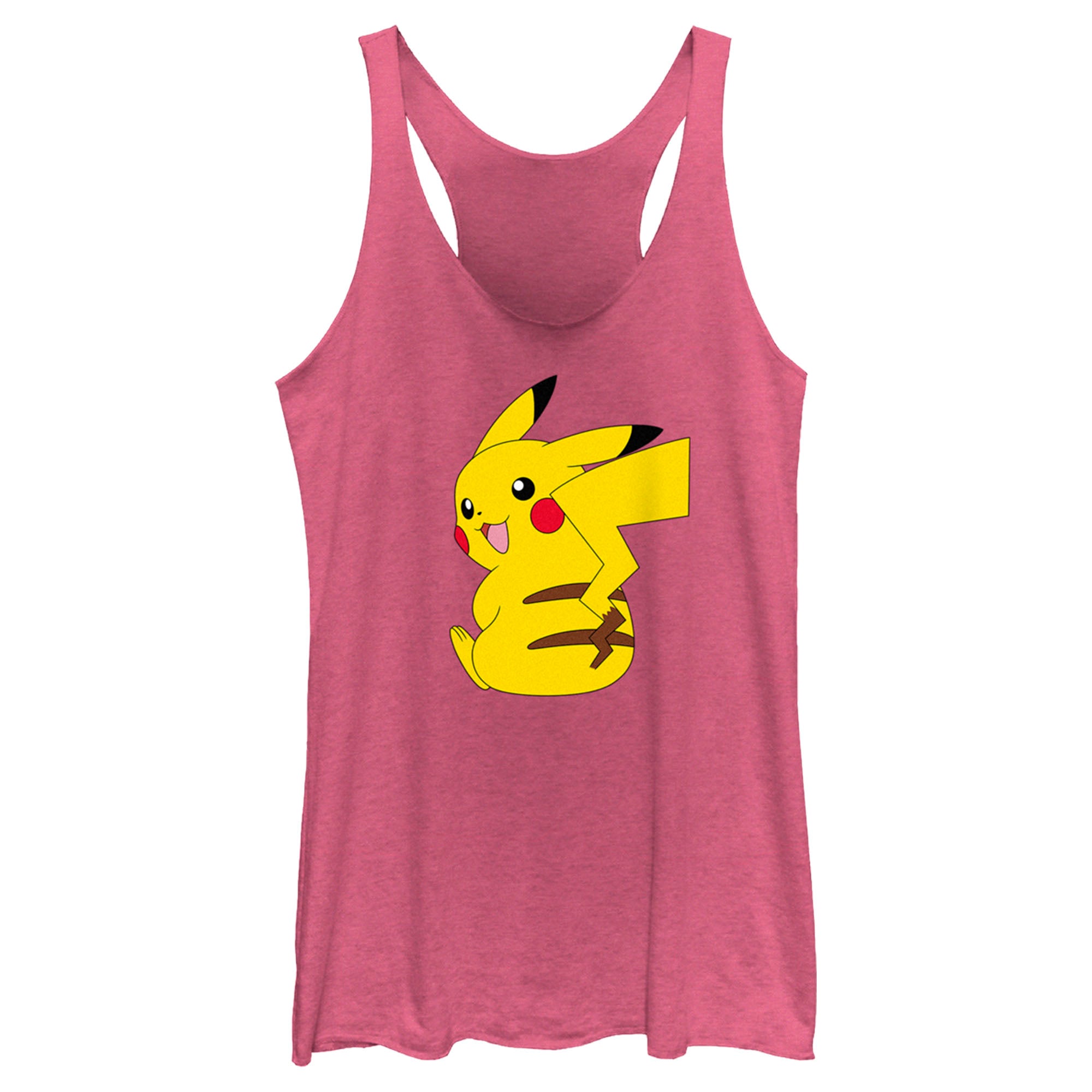 Women’S Pokemon Pikachu Sitting Portrait Racerback Tank Top