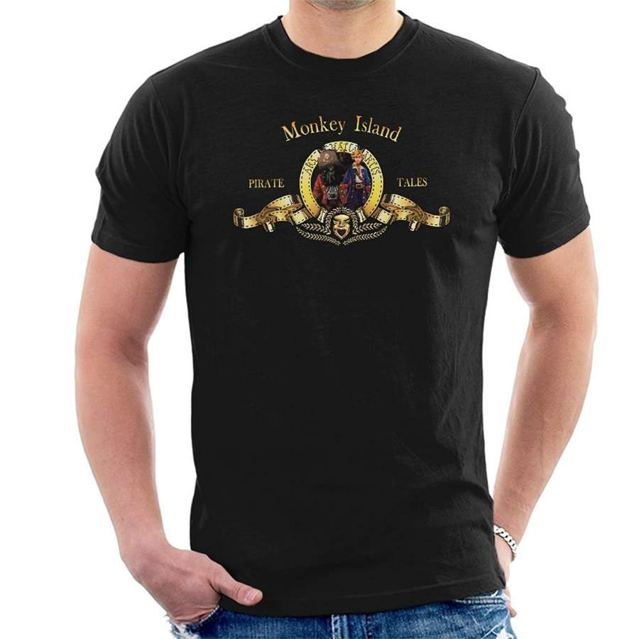 Men’s Fashion Summer T-shirts Monkey Island Metro Goldwyn Mayer Lion Men’s Funny T-Shirt