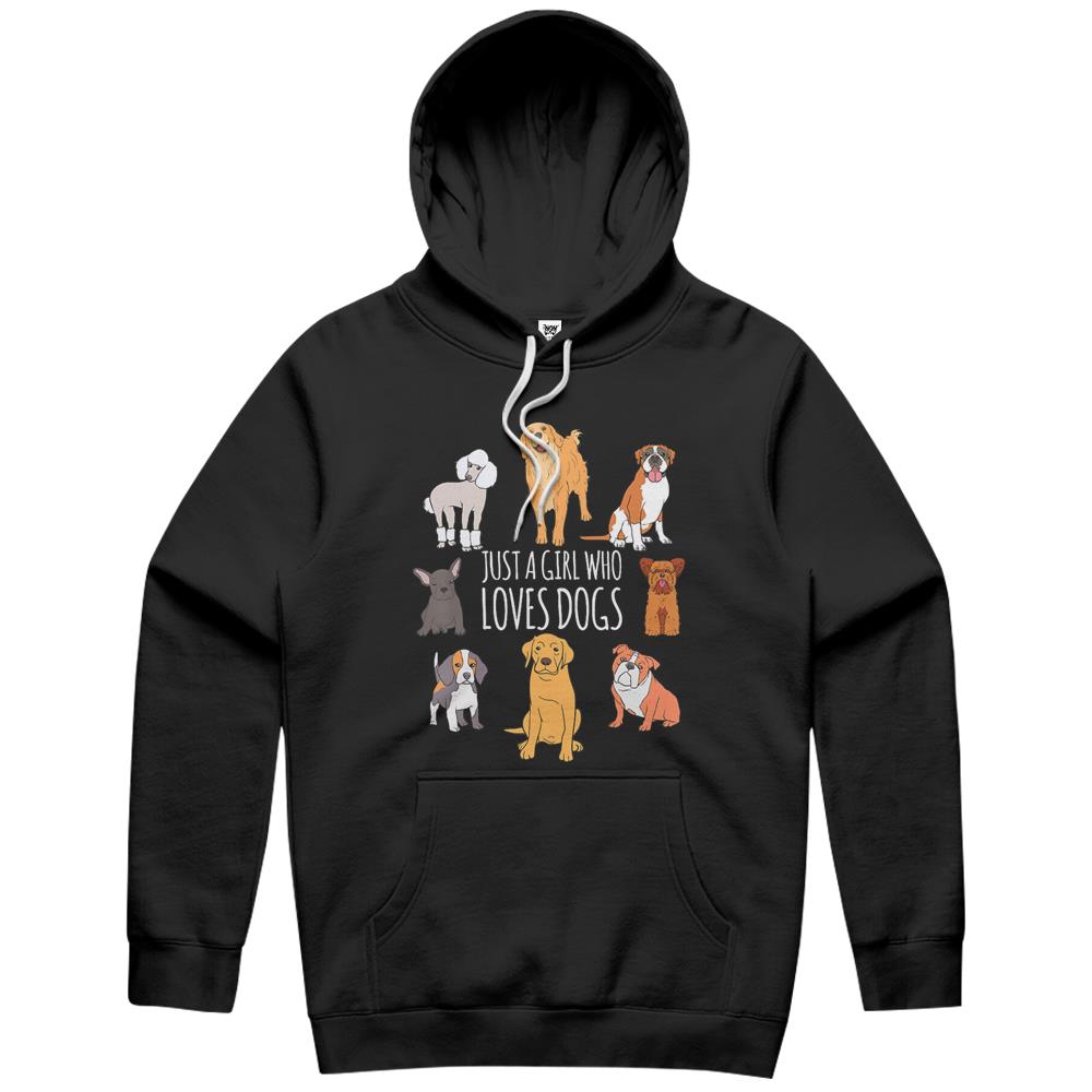 Cute Dog & Puppy Lover Gifts – Just A Girl Who Loves Dogs Hoodie