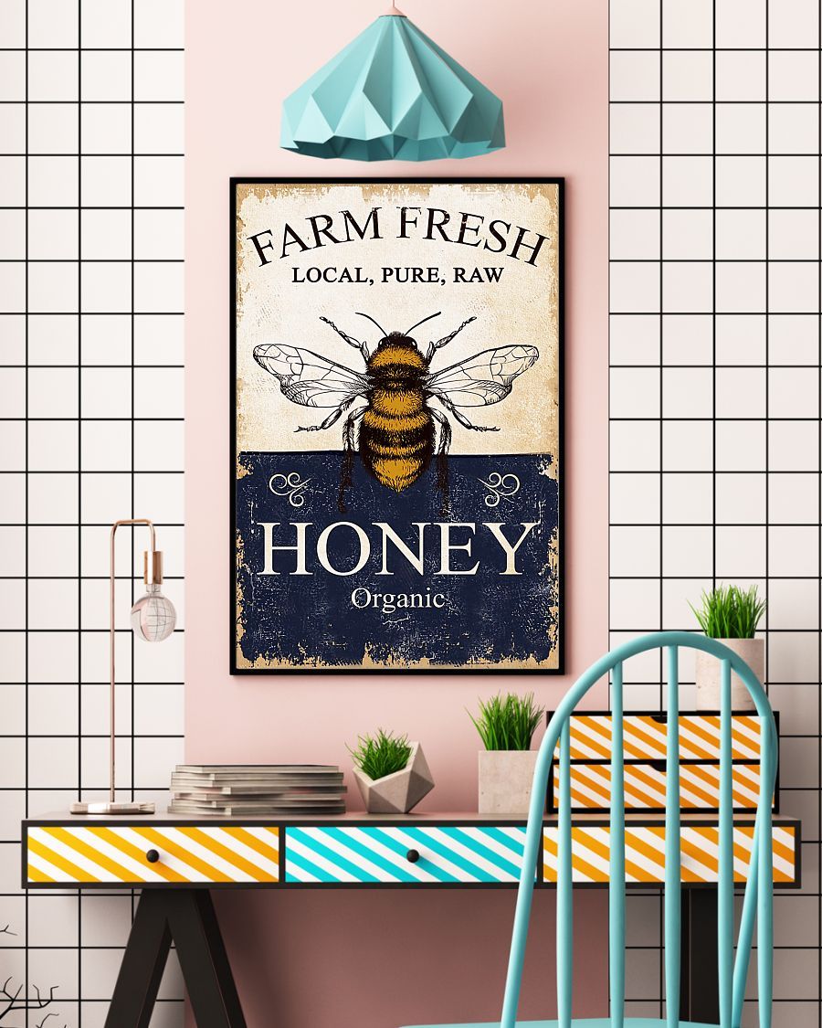 Farm Fresh Local Pure Raw Bee Honey Organic Portrait Canvas & Poster ...