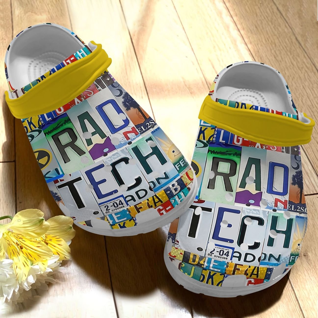 Radiology Personalize Clog, Custom Name, Text, Fashion Style For Women, Men, Kid, Print 3D Whitesole Rad Tech Sign Radiology