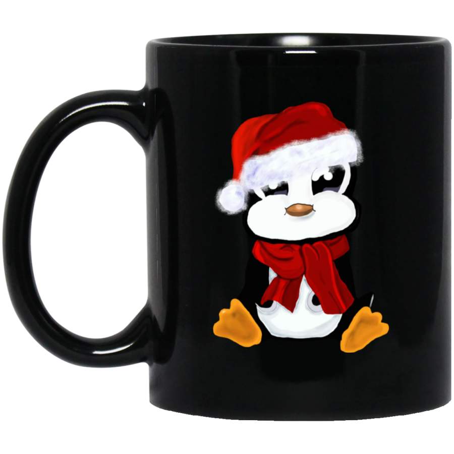 Christmas Penguin Funny Mug 11 oz 15 oz Black Mug