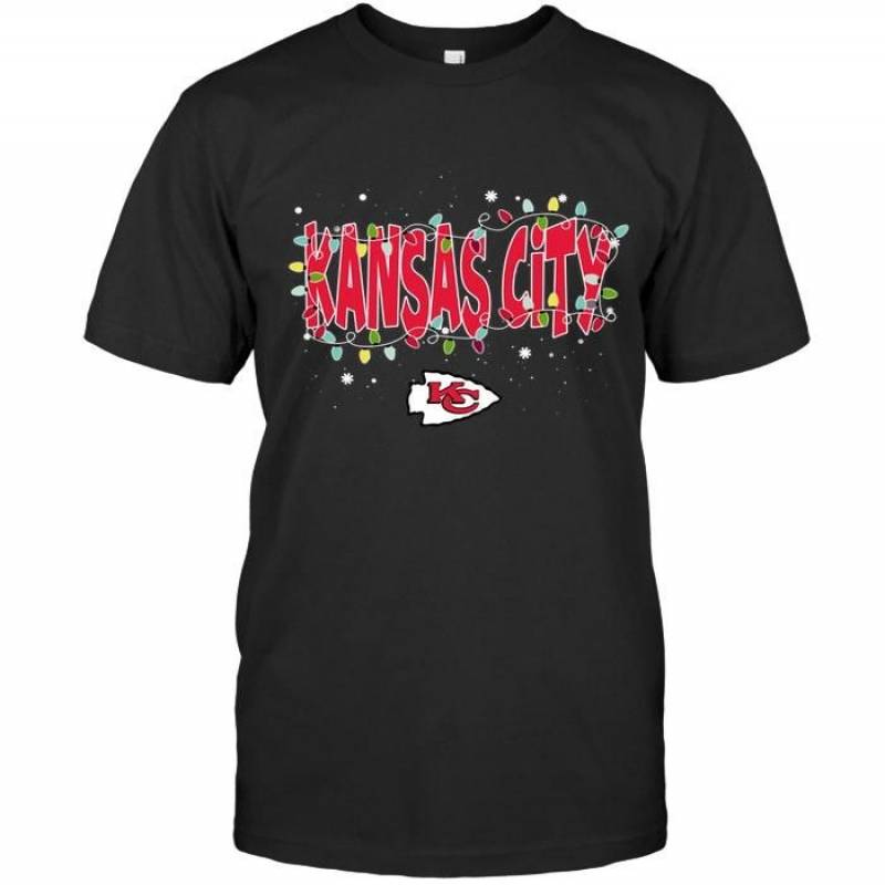 Kansas City Chiefs Christmas Fairy Lights T Shirt