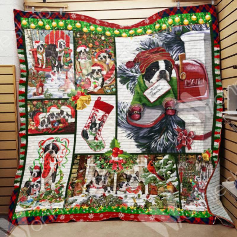 Boston Terrier Christmas Blanket OCT1401 69O51