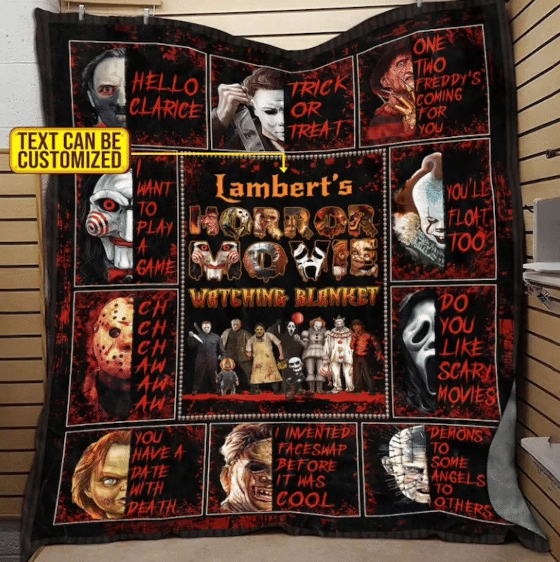 Personalized Horror Movie Halloween Quilt Blanket