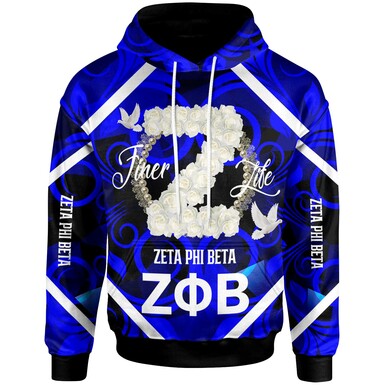 Zeta Phi Beta Hoodie – Sorority Zeta Phi Beta White Rose And Dove Pride Hoodie