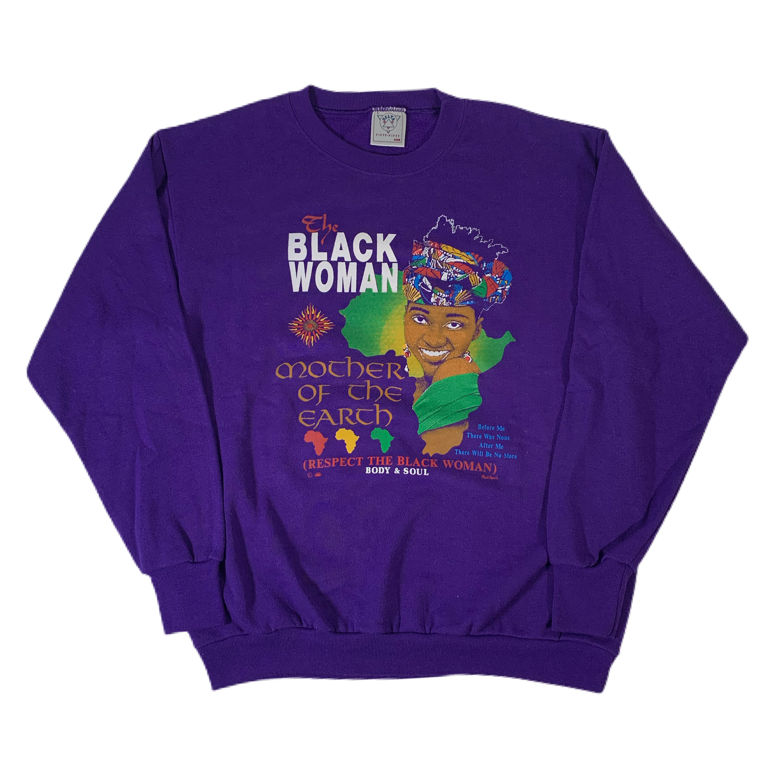 Vintage Mother Of The Earth “The Black Woman” Crewneck Sweatshirt