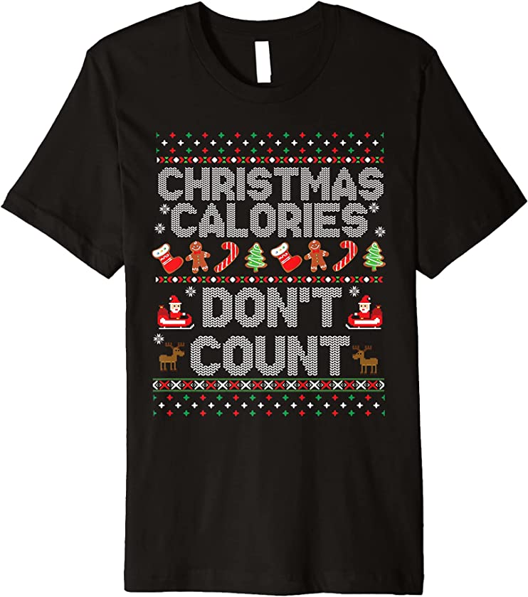 Christmas Candy Gingerbread Ugly Christmas Sweater Premium T-Shirt