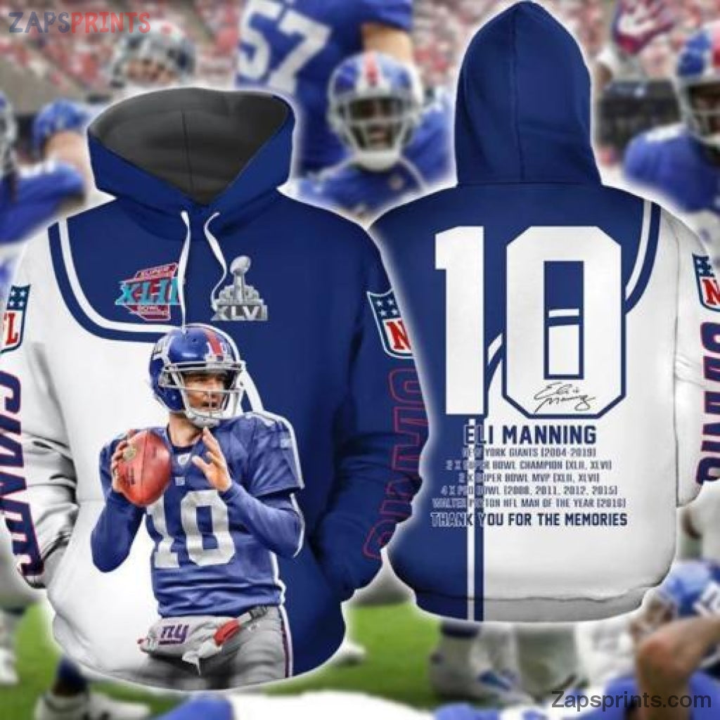 New York Giants Thanks For The Memories 3D Hoodie Gift For Fan Football Lovers