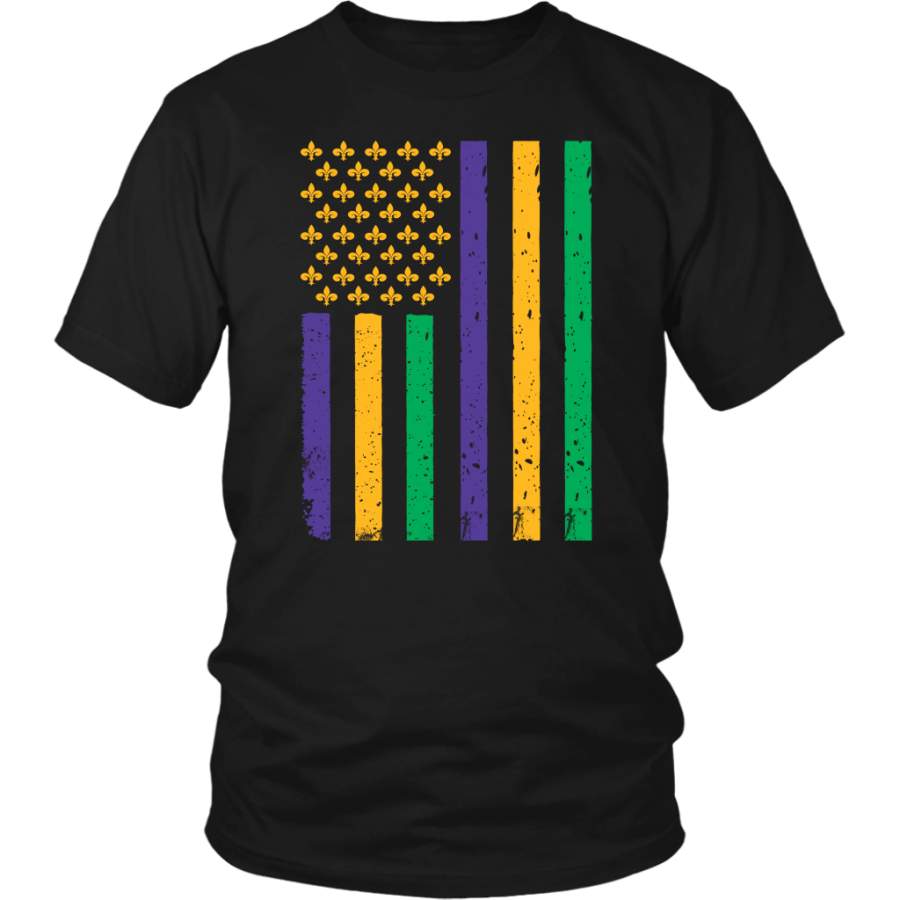 Vintage American US Flag Mardi Gras Shirts