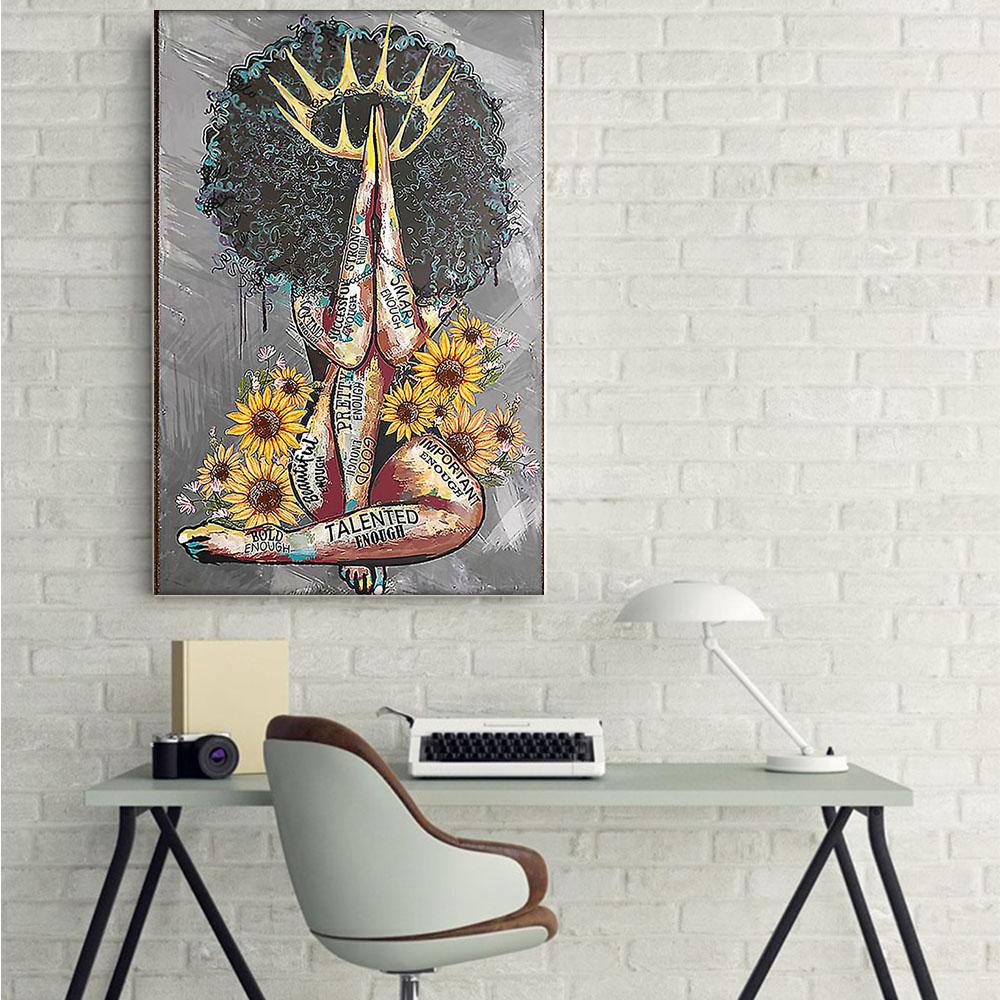 South Africa Canvas Prints Trendy Black Power Poster Art Prints Black Girl Fashion Black King Alluring Canvas Home Decoration