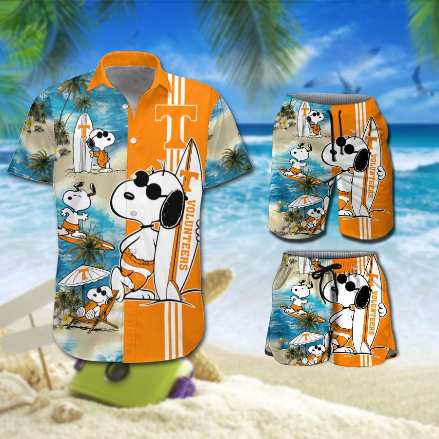 Personalized Tennessee Volunteers Snoopy All Over Print Hawaii Shirt Beach Shorts Ha20526