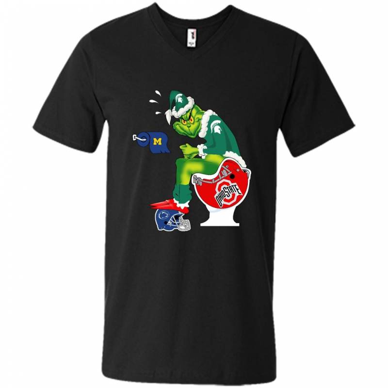 The Grinch Michigan State Spartans Vs Michigan Wolverines Ohio State Buckeyes Penn State Nittany Lions – Men’s V-neck