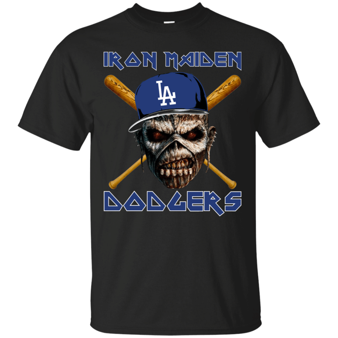 Iron Maiden Los Angeles Dodgers Baseball Fans Steal Your Base T-Shirt