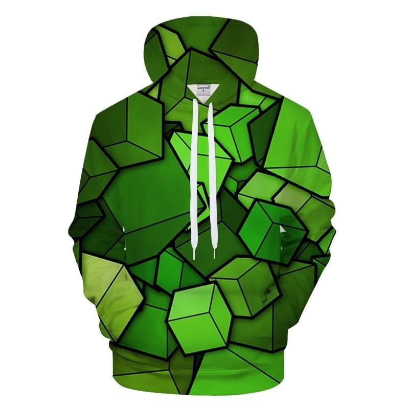 Green Blocks Hoodie