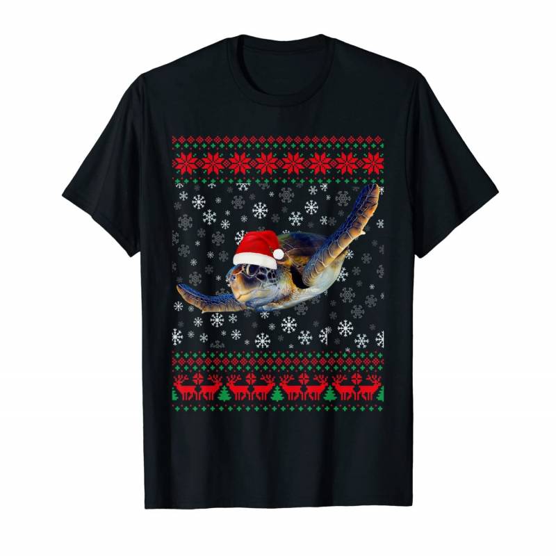 Turtle Ugly Christmas Sweater Lover Gift T-shirt