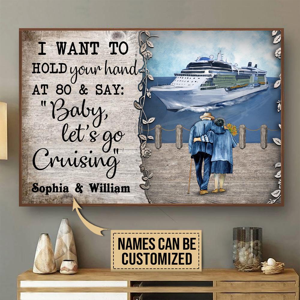 Aeticon Gifts Personalized Cruising Harbor Baby Lets Go Canvas Mom Dad Gift Home Decor