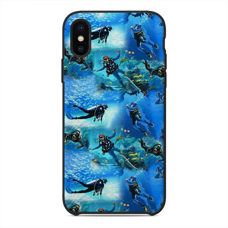 Gearhuman Custom Glass Phone Case Cover Scuba Diving Hawaii Ha38262