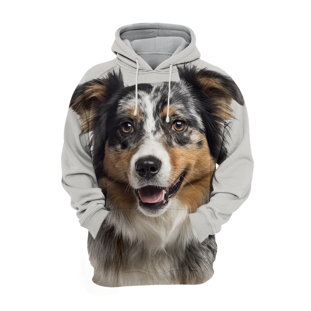 Unisex 3D Graphic Hoodies Animals Dogs Australian Shepherd Happy